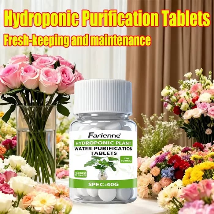 Farienne 100 comprimés de purification d'eau hydroponique - Anti-jaunissement et revitalisant pour vos Bambou Porte-Bonheur et plantes aquatiques