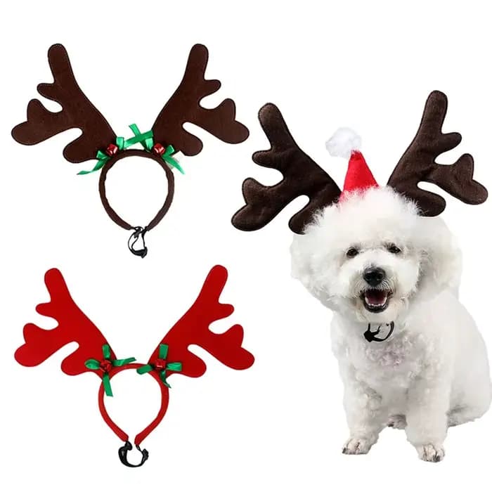 Produit habillé de renne, accessoires pour chiot et chaton, Costume, décorations de noël, bandeau pour chien et chat, fournitures pour animaux de compagnie, couvre-chef