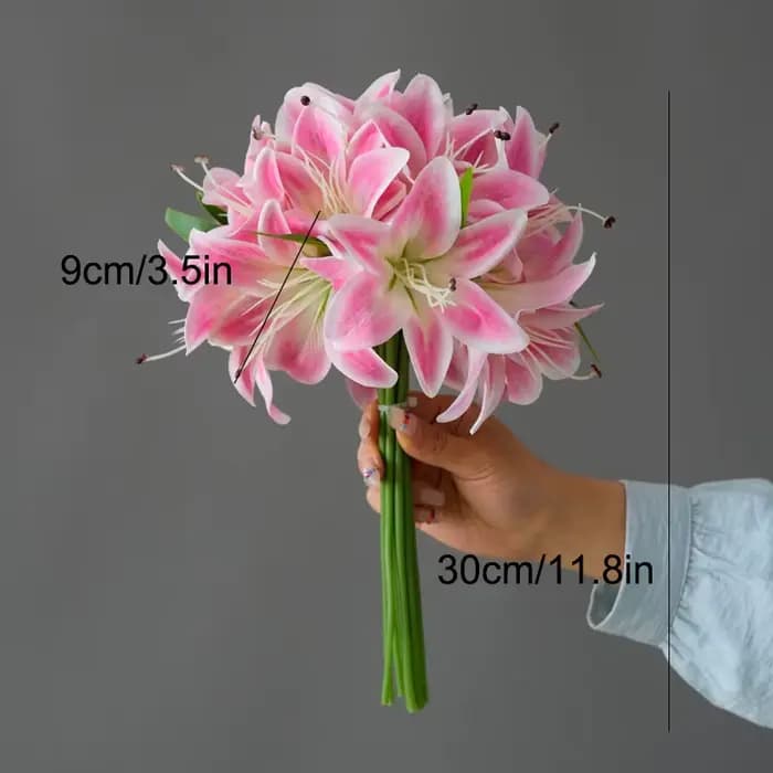 1 lot de 20 fleurs de lys artificielles bleues