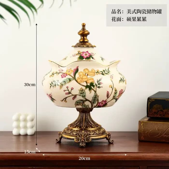 Figurines de rangement en céramique rétro américaine