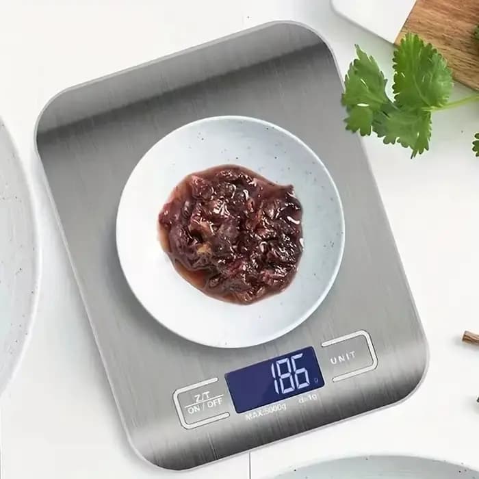 Balance de cuisine numérique électronique affichage LED 10kg 5kg/1g balances à panneaux en acier inoxydable bijoux à domicile collations alimentaires outils de pesage
