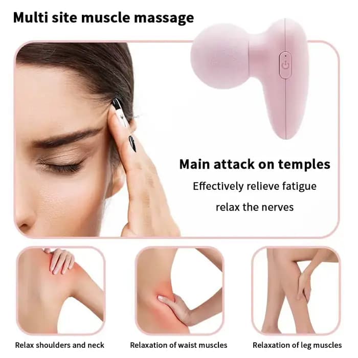 Mini Massage électrique Portable, pistolet à Percussion faciale, masseur corporel, tissus profonds, Relaxation musculaire, soulagement de la douleur, masseur corporel