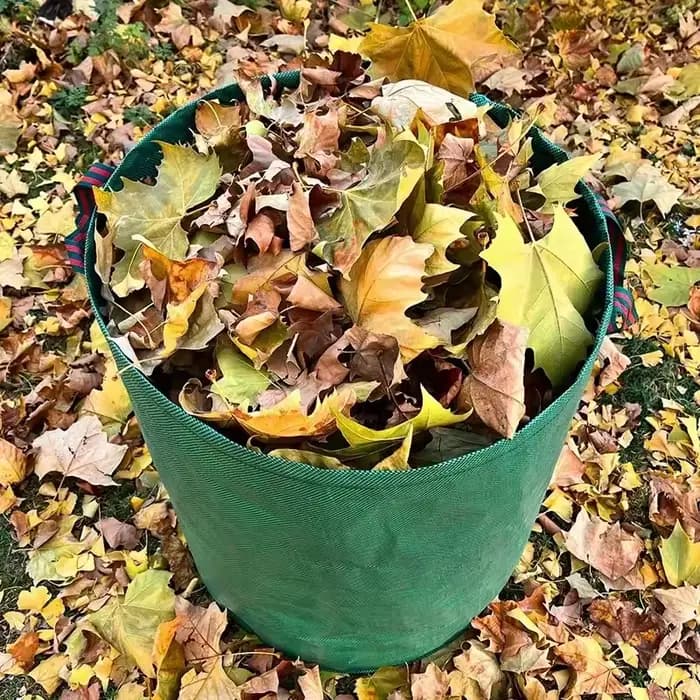 Sac de Jardin Pliable avec Couvercle pour Déchets