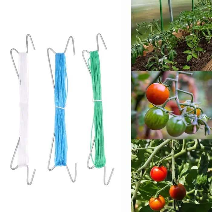 10 pièces plantes crochets Clips avec 10M corde + 20