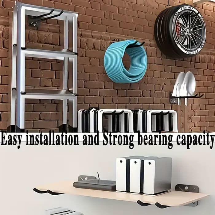 Un support à outils mural en métal / 1 pièce - Étagère polyvalente pour garage et jardin pour pelles