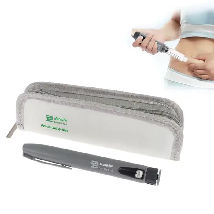 Stylo à insuline réutilisable pour 3 ml avec sac de rangement, solution d'injection facile pour usage domestique pour le diabète