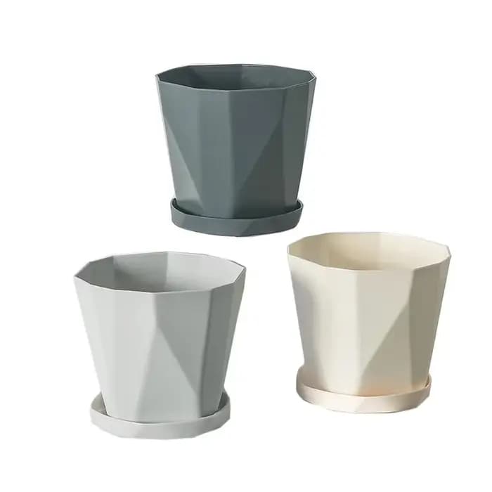 Pots de fleurs en plastique pour intérieur et extérieur
