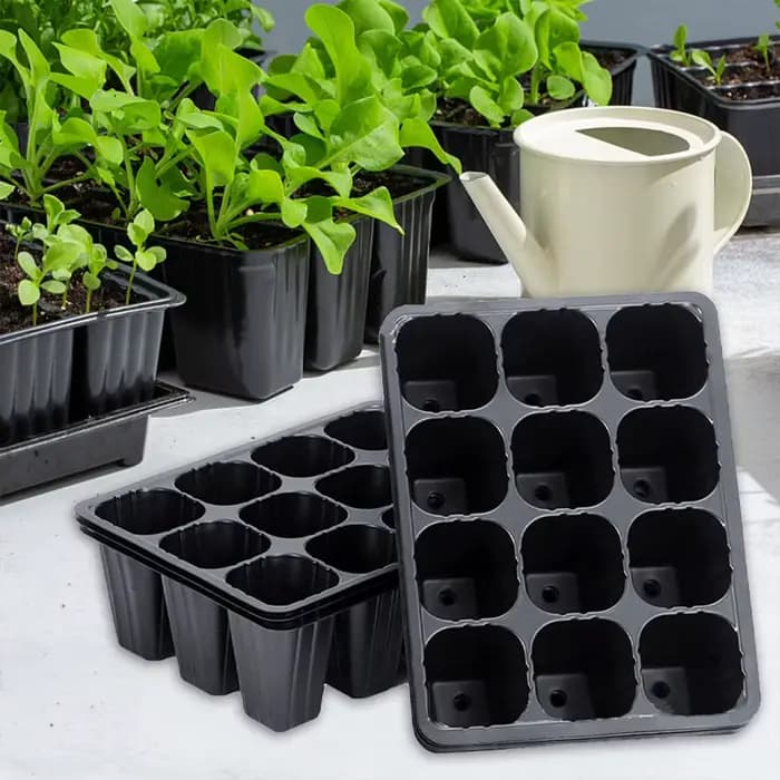Pots de semis de légumes à 12 trous avec trou inférieur