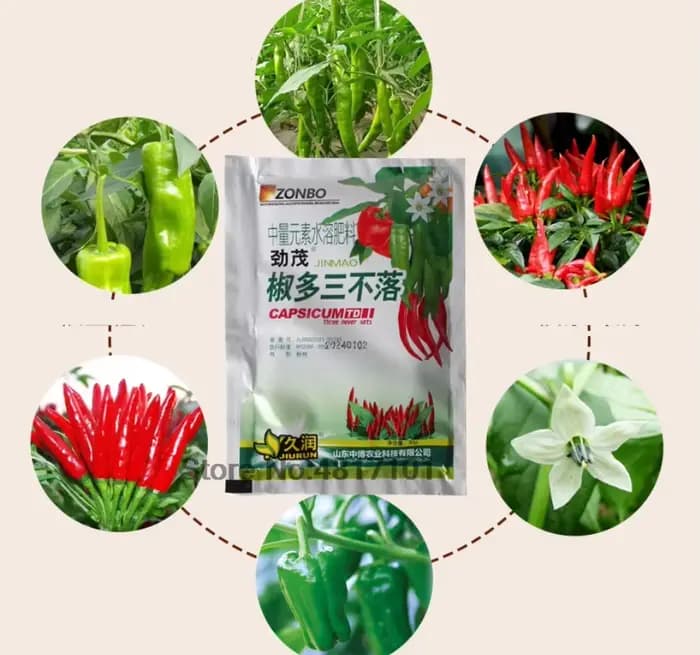 Engrais folaire spécifique au piment et au poivre 30 g : favorise le floraison