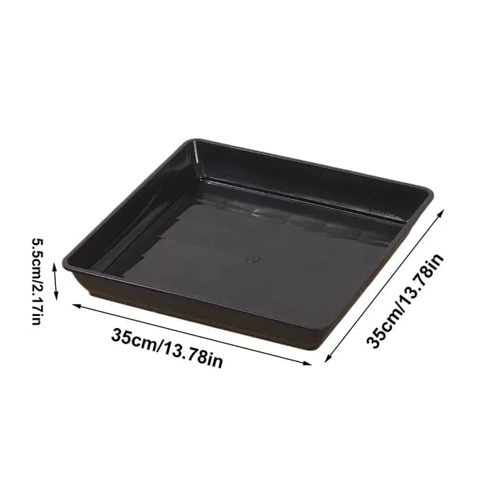 2 pièces de soucoupes carrées pour plantes de 35 cm