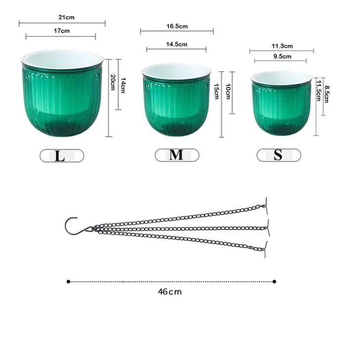 Pot de fleurs auto-arrosant pour décoration de jardin avec trous de drainage