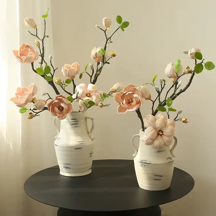 Branche de Fleurs Artificielles en Pu Magnolia