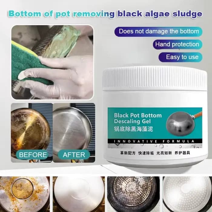 Dissolvant de résidus noirs pour fond de Pot