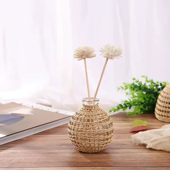 Vase aromatique en verre tissé à la main de Style japonais
