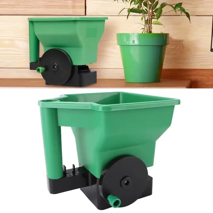 Semoir portable horticole, petit semoir manuel à manivelle, machine à fertiliser les pelouses et les terres agricoles, outil de semis pour serres