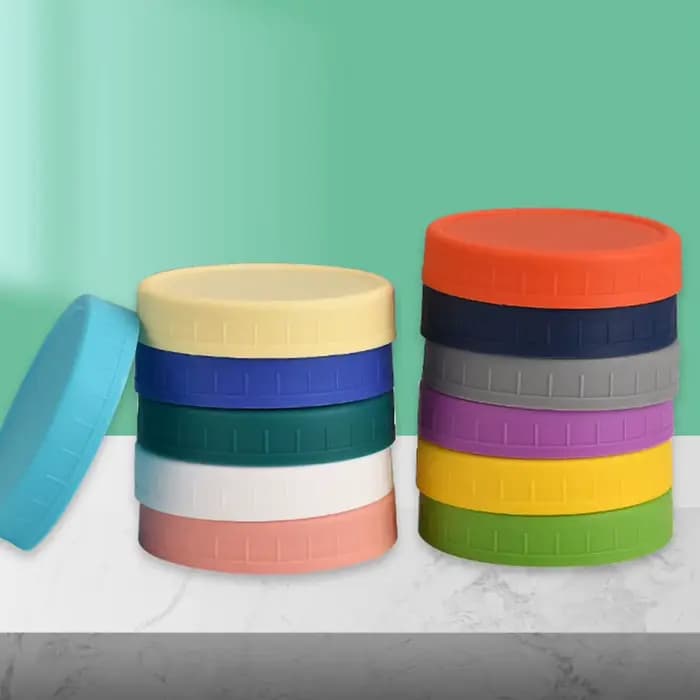 Couvercles de bocaux Mason en plastique coloré