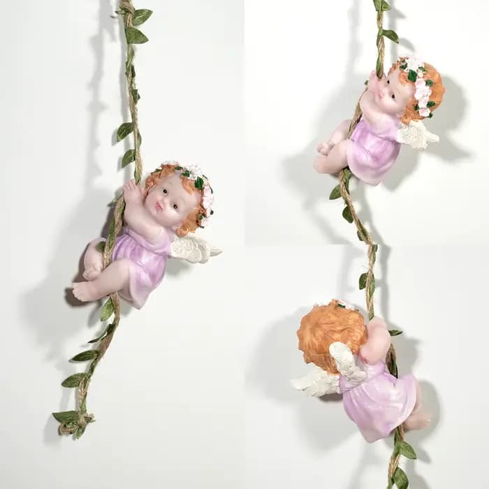 Statuette d'ange suspendue pour jardin
