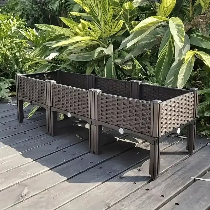 Pot surélevé en plastique Durable avec trou de Drainage