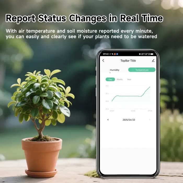 Tuya – testeur de sol intelligent BT, détecteur d'humidité du sol, thermomètre de température et d'humidité du jardin, moniteur à distance en temps réel