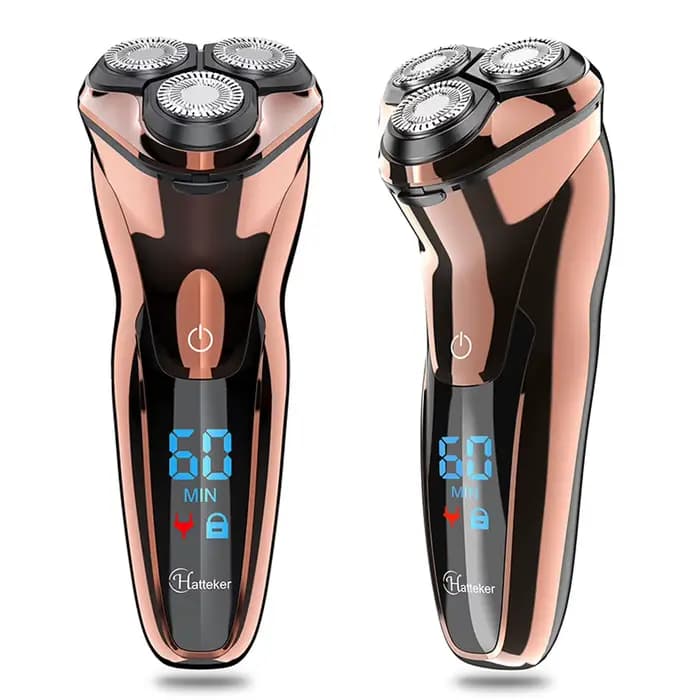 Rasoir électrique Hatteker pour hommes, kit de toilettage, étanche, écran LED numérique, rechargeable par USB