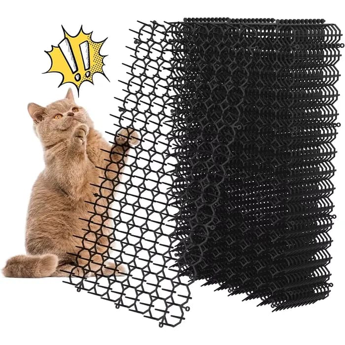 Lot de 10 tapis anti-chats à picots pour jardin