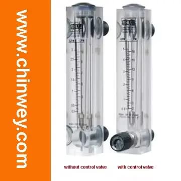 Débitmètre de type panneau LZM-15 pour eau/liquide/H2O, avec vanne de contrôle, filetage de vis 1/2BSPT ou NPT