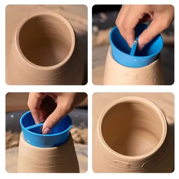 3 pièces/ensemble créatif jante cône outil de poterie en céramique en forme d'argile bord