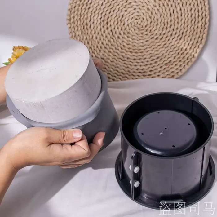 Grands moules ronds en ciment pour pot de fleur