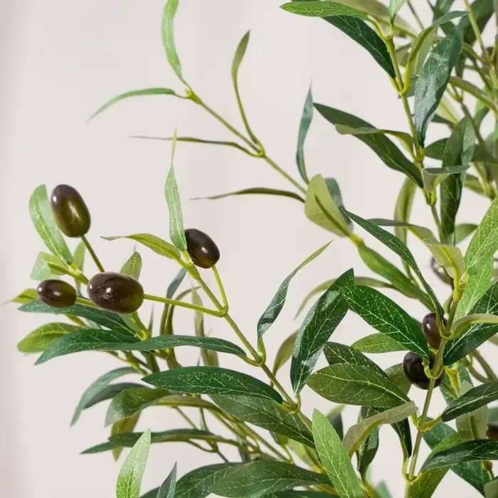 Grande plante artificielle d'olivier faux olive avec bassin 60 Cm à 210 Cm arbre en soie tropicale pour la décoration de fête de bureau à domicile