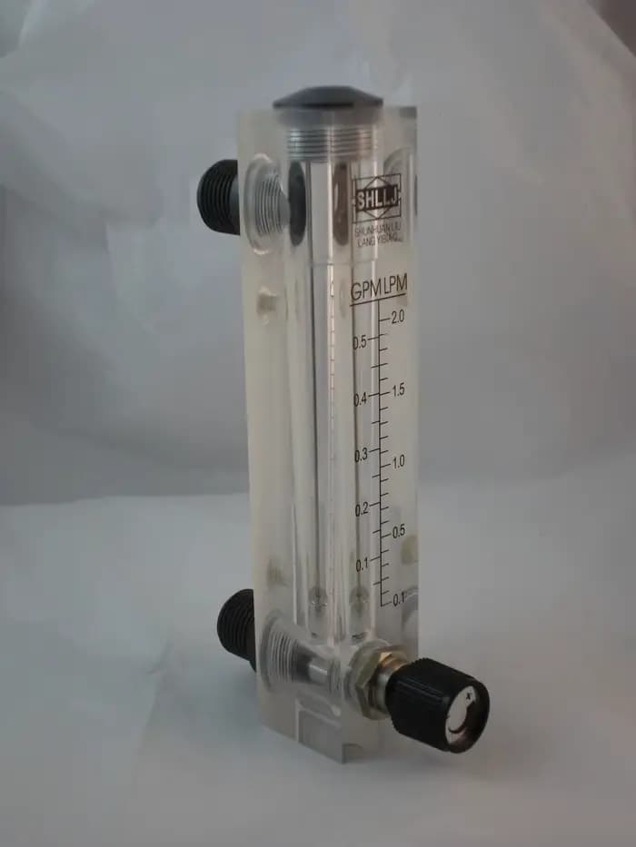 Débitmètre de type panneau LZM-15 pour eau/liquide/H2O, avec vanne de contrôle, filetage de vis 1/2BSPT ou NPT