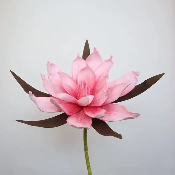 Grande fleur artificielle de magnolia PE rose