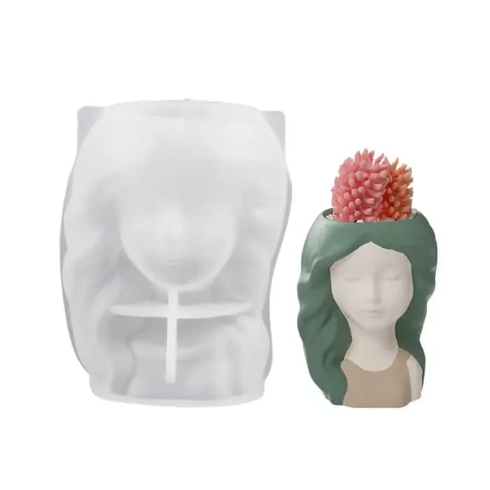 Moule en silicone pour vase en béton fait à la main