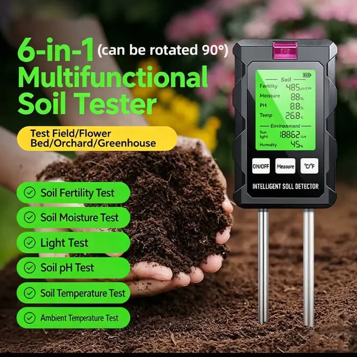 Testeur de sol numérique 6 en 1 multifonctionnel
