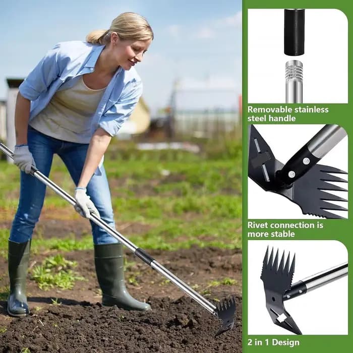 Houe de jardinage ergonomique pour désherber