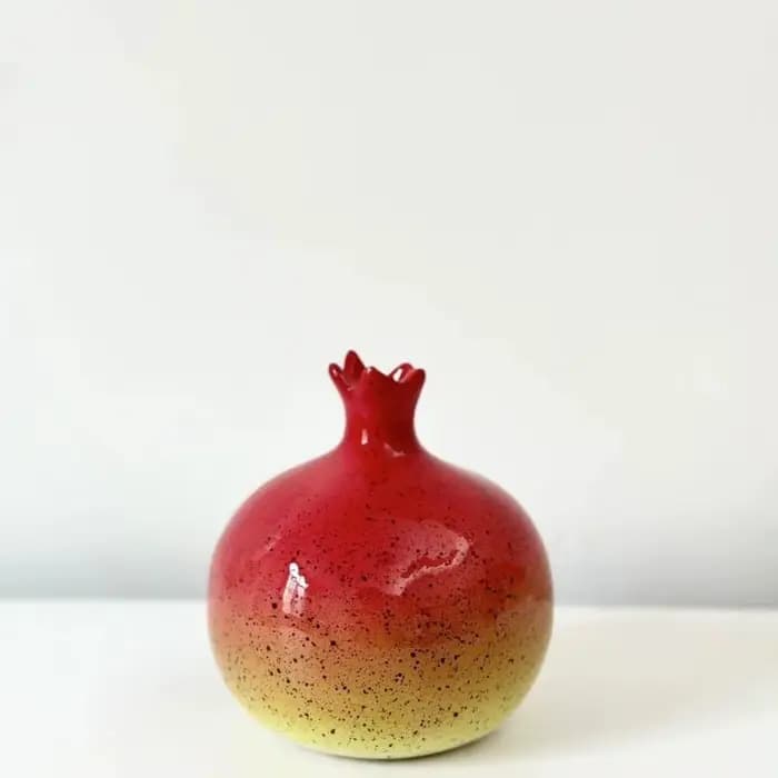 Vase en céramique citron grenade