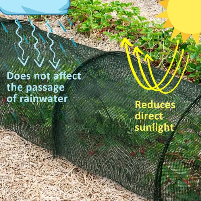 Tunnel de jardin pliable en maille Durable