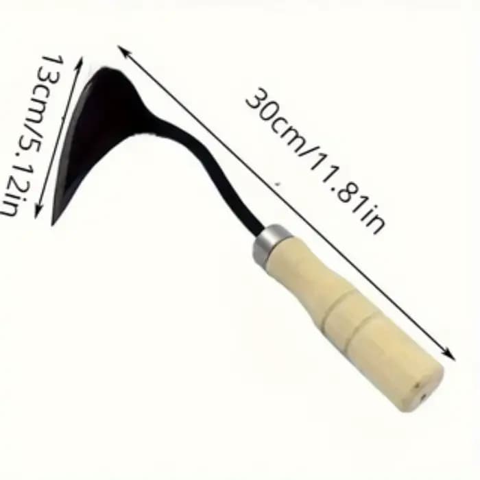 1pc, Wooden Handle Crooked Hoe