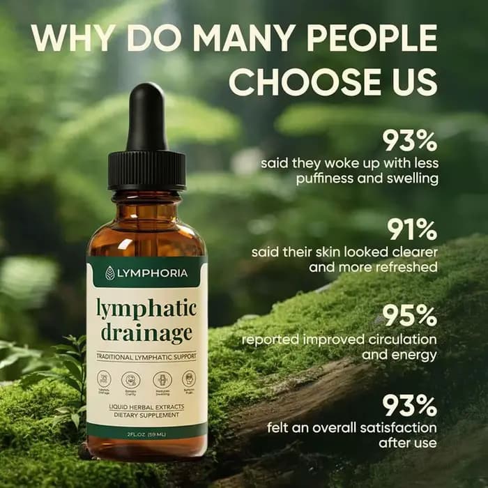 Lymphoria Gouttes de drainage lymphatique 59ml – Complément liquide naturel à base de plantes pour réduire les gonflements, détoxifier et favoriser le bien-être circulatoire corporel