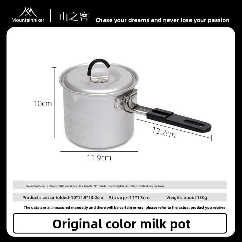 MOUNTAINHIKER Petite casserole en alliage d'aluminium, légère et portable, pour le camping en plein