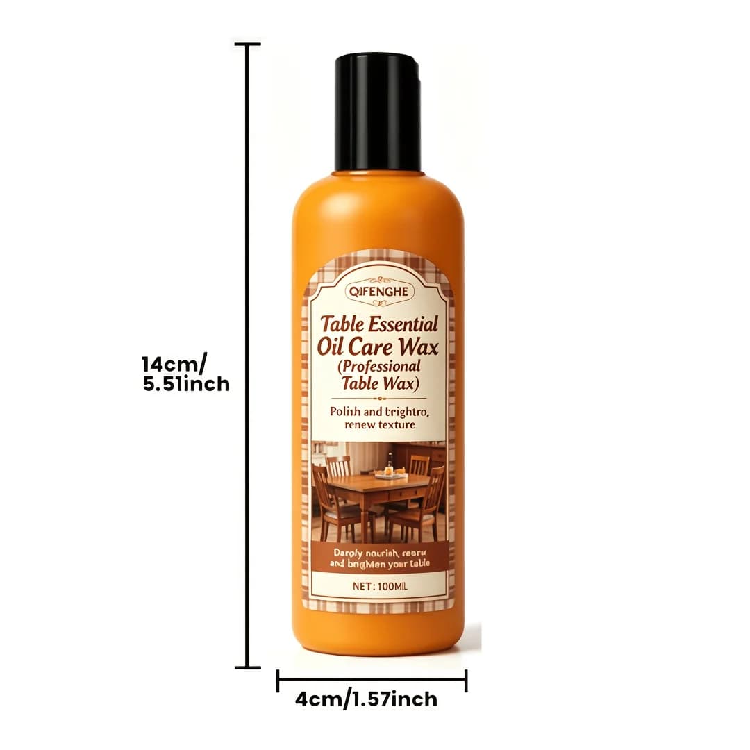Cire professionnelle pour table en bois de 3,38 oz : Formule de polissage et de protection en une se
