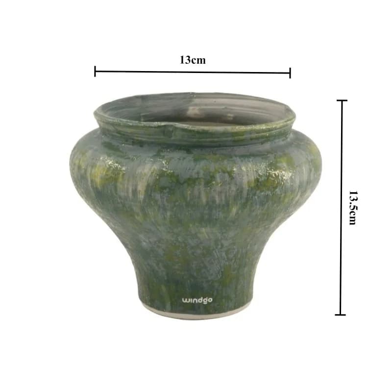 Pots de fleurs en céramique, pots de fleurs artistiques qui retiennent l'humidité, jardinières rétro
