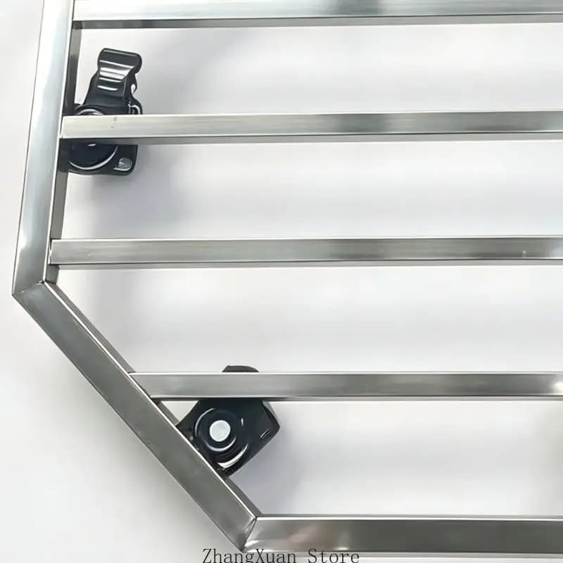Support pot octogonal avec roulettes en acier inoxydable pour les tâches placement sur balcon dans l