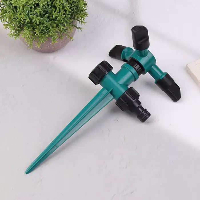 Arroseur de jardin rotatif inséré dans le sol, arroseur de pelouse pour cour, irrigation automatique à trois fourches, résistant à 360