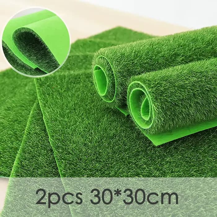 2 pièces gazon artificiel jardinage extérieur gazon pelouse synthétique fausse herbe tapis Faux Micr