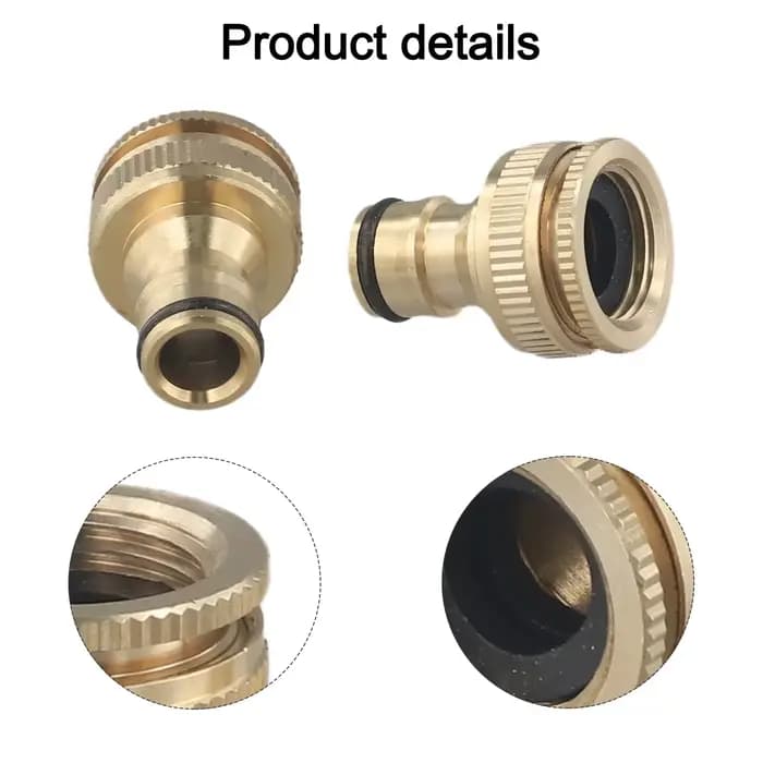 Adaptateur de raccord de robinet de jardin, connecteur de tuyau universel en laiton doré, adaptateur
