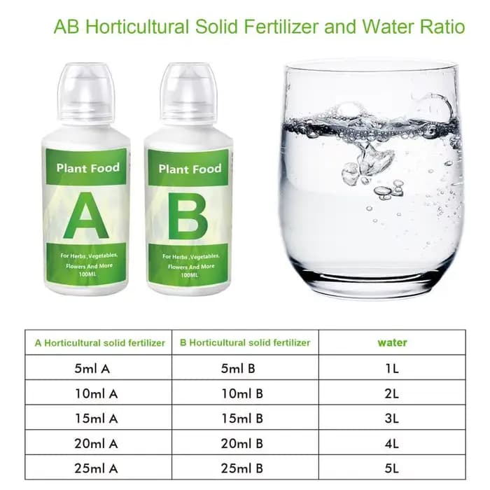 Kit de solution d'engrais liquide nutritif hydroponique A et B