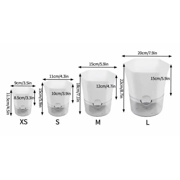Pot de Fleurs Hydroponique en Plastique à Double Couche
