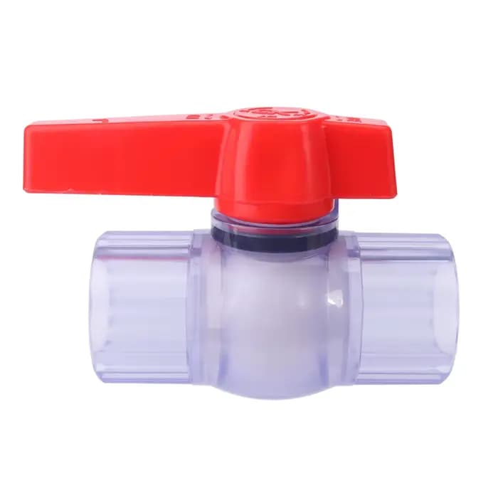 Robinet à tournant sphérique pour tuyau UPVC bleu translucide, 20 ~ 63mm, pour l'irrigation du jardi