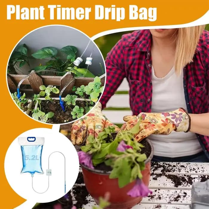 Sac d'arrosage automatique réglable pour jardinage, capacité de 5,2 L, système d'irrigation pour pla