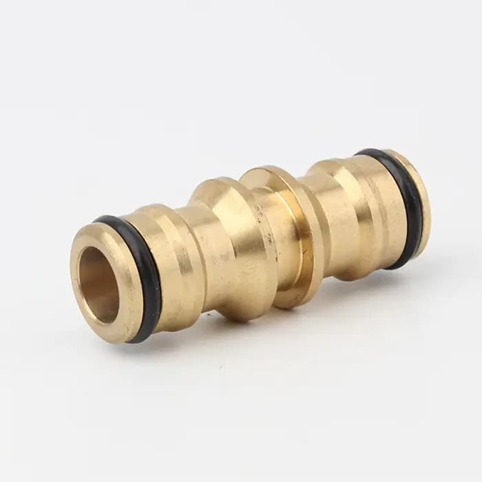 Connecteur de tuyau d'eau de jardin en laiton à 2 voies, coupleur de jonction, robinet de tuyau d'ar